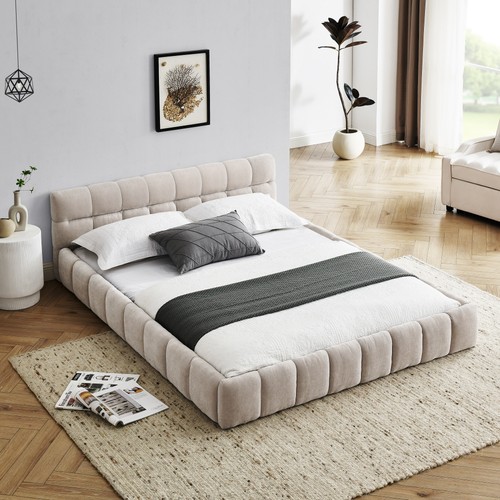 Queen size upholstered bed - upholstered,